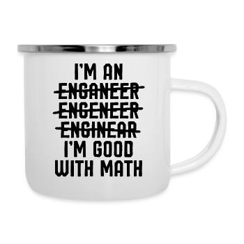 Jeg er ingeniør - Sjov grafik til ingeniører - Emaljekrus - hvid - Højre