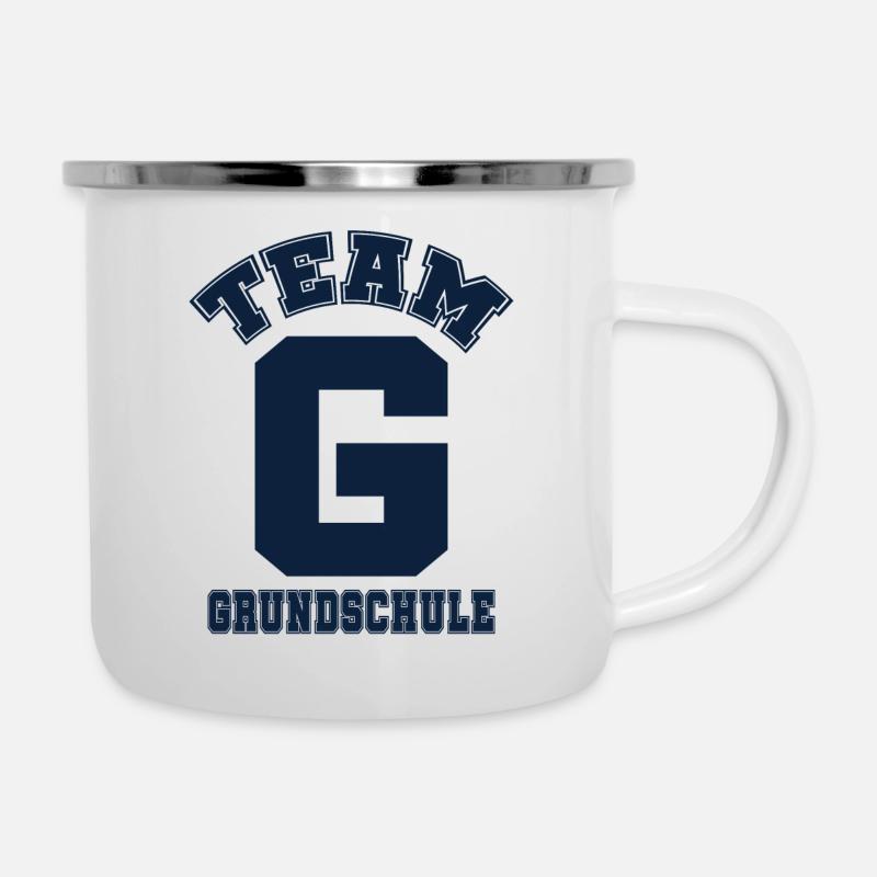 Team Grundschule Einschulung 2020 - Emaille-Tasse - Weiß
