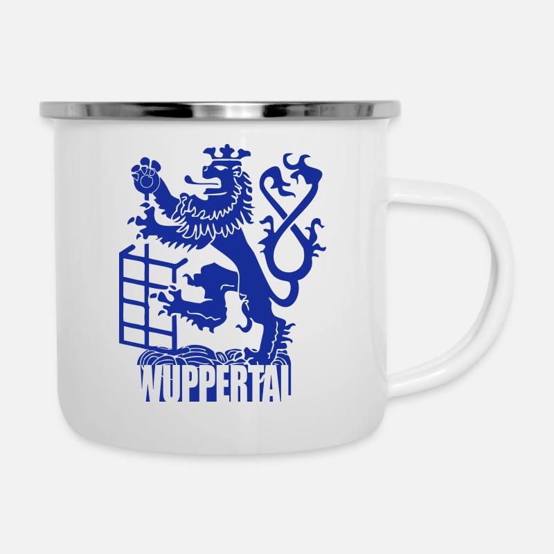 Wuppertal - Emaille-Tasse - Weiß