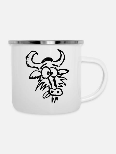 GNU 001 - Emaille-Tasse - Weiß