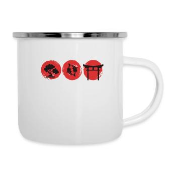 drôle koi kois carpe idée cadeau éleveur de koi - Tasse émaillée - blanc - Droite