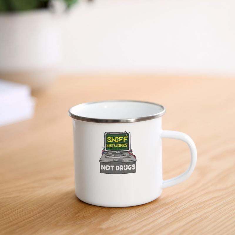 Programmierer Code Informatik Hacker CMD Geschenk Emaille-Tasse