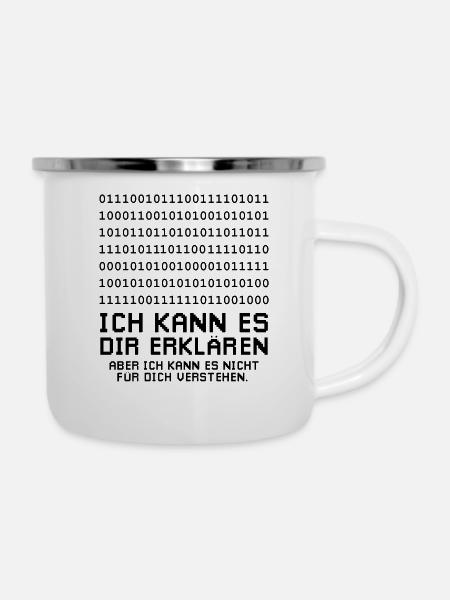 Programmierer Informatiker - Emaille-Tasse - Weiß