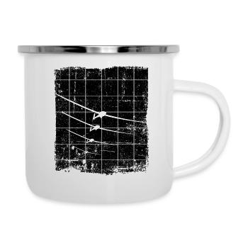 Segelflieger Segelfliegen Segelflugzeug - Emaille-Tasse - Weiß - Rechts
