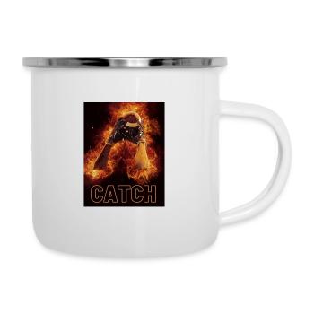 Catch It - Football américain - Tasse émaillée - blanc - Droite