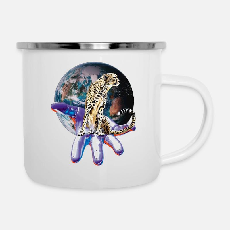 Guépard - Tasse émaillée - blanc