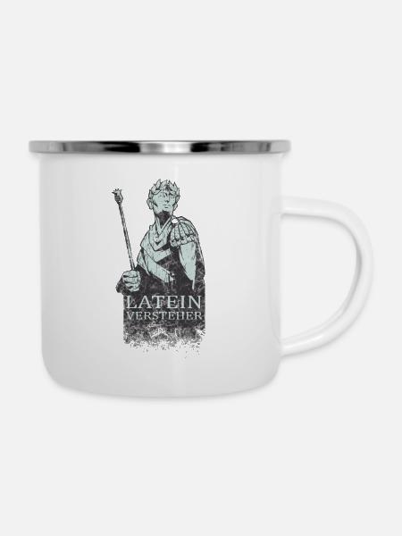Latein Versteher Caesar Römisch - Emaille-Tasse - Weiß