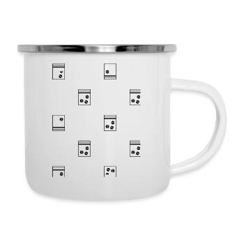 party pills - Emaille-Tasse - Weiß - Rechts