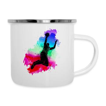 Basketteur basket-ball basket sport - Tasse émaillée - blanc - Droite