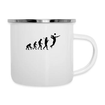 Evolution Volleyball - Emaille-Tasse - Weiß - Rechts
