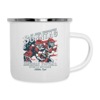 An jedem verdammten Sonntag | American Football - Emaille-Tasse - Weiß - Rechts