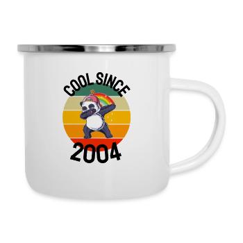 Cool depuis 2004 Retro Dabbing Panda 18ème anniversaire - Tasse émaillée - blanc - Droite