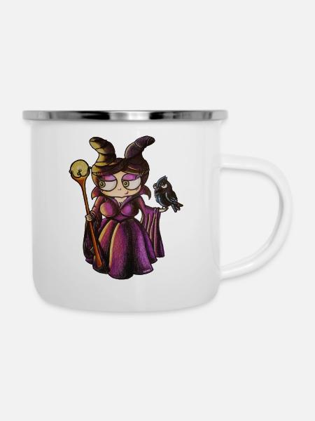 Maleficent - Emaille-Tasse - Weiß