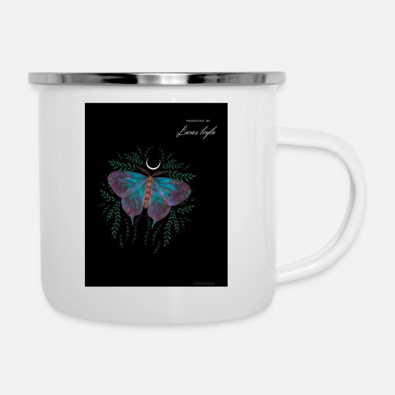 Locus leylo - Emaille-Tasse - Weiß