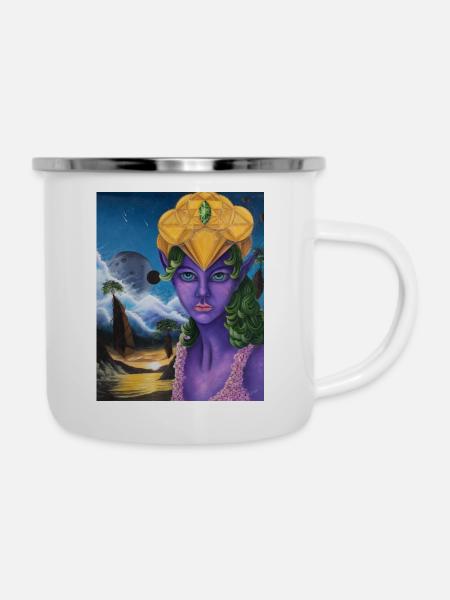 DS - Krya - Emaille-Tasse - Weiß