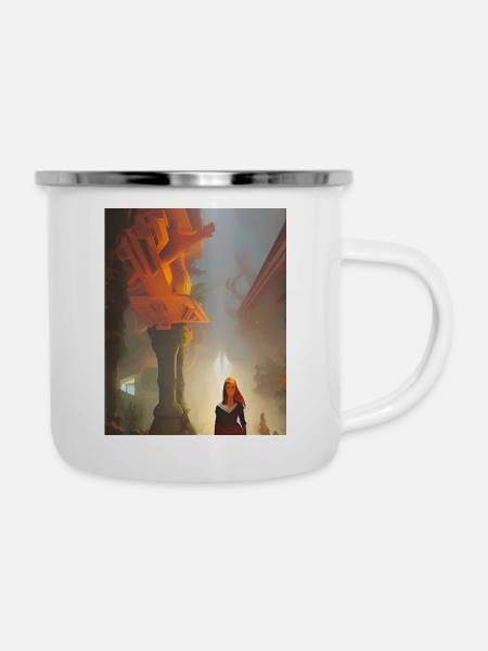 Im Nirgendwo - Emaille-Tasse - Weiß