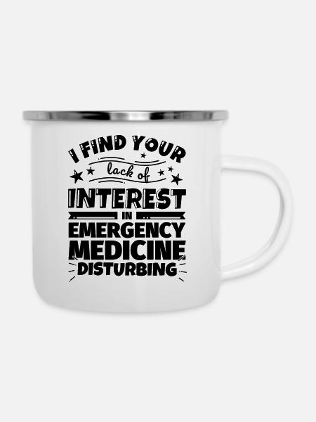 Notfallmedizin lustiges Geschenk - Emaille-Tasse - Weiß