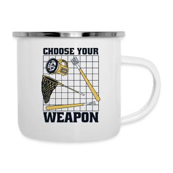 Choose Your Weapon Kaulquappe Laubfrosch Kröte - Emaille-Tasse - Weiß - Rechts