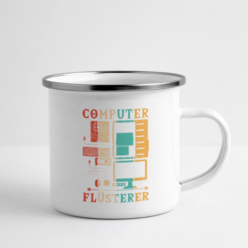 Computer Flüsterer Informatiker Admin Emaille-Tasse