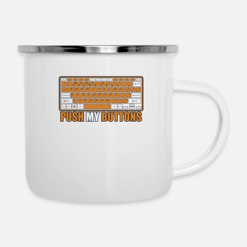 Push My Buttons Admin IT Operations Computer Scientist - Camper Mug - white