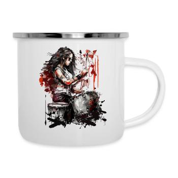 Cool drummer - Camper Mug - white - Right