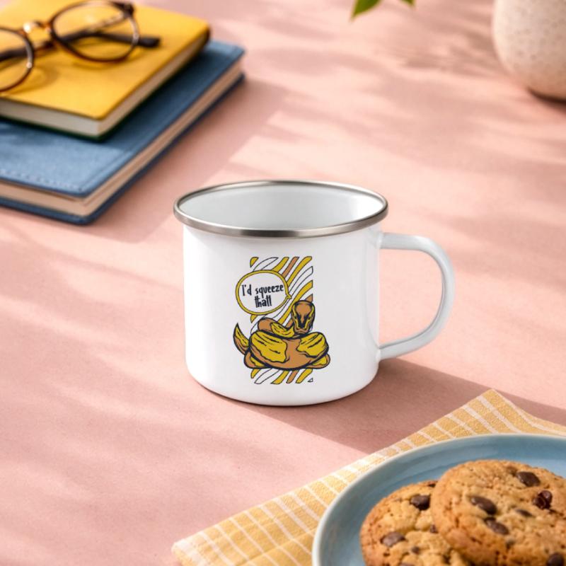I'd Squeeze That Python Snake Banana Ball Camper Mug
