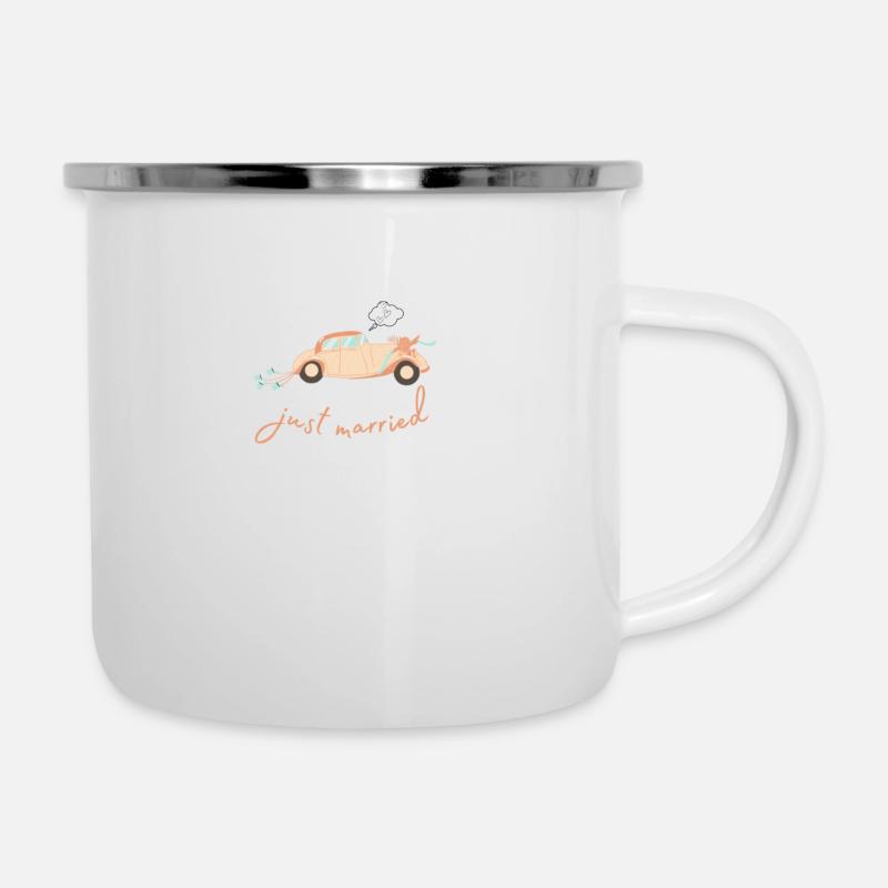 Just Married - Camper Mug - white