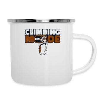 Climbing Mode On Sportklettern Speedklettern - Emaille-Tasse - Weiß - Rechts