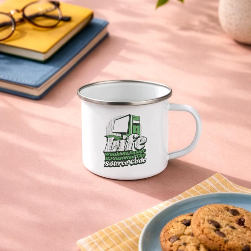 Life Would Be Easier Developer Coder Programmierer Emaille-Tasse