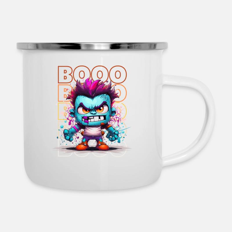 Chibi Bolt & Booo! Cousu géant Tee ! - Tasse émaillée - blanc