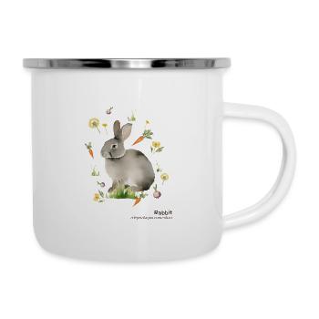Rabbit with name in dark text - Camper Mug - white - Right