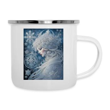 Die fünftjüngste Tochter des Winters heißt Dream - Emaille-Tasse - Weiß - Rechts