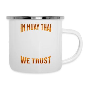 Muay Thai Boxing Muay Thai - Emaille-Tasse - Weiß - Rechts