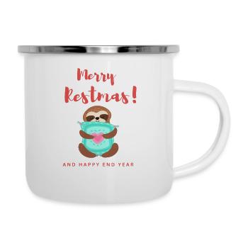 Mery restmas - Tasse émaillée - blanc - Droite