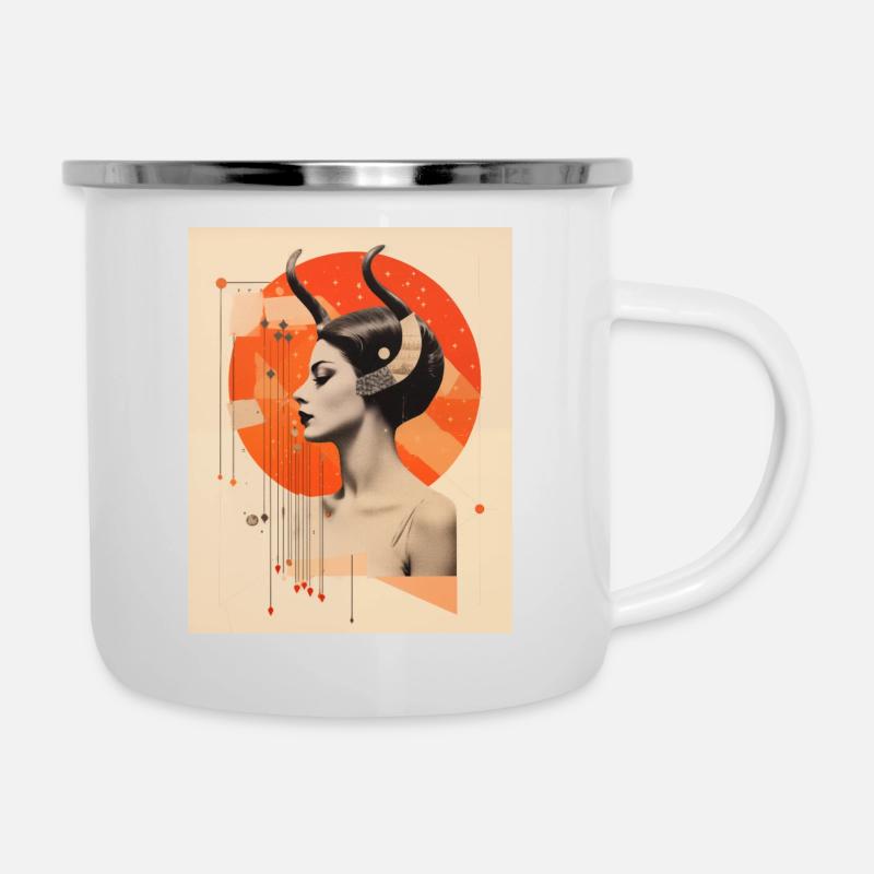 Capricorn collage - Camper Mug - white
