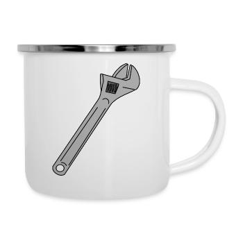 Clé à molette Clé à molette Anglais - Tasse émaillée - blanc - Droite