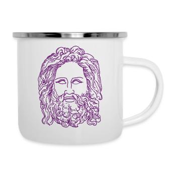 Göttervater Zeus - Emaille-Tasse - Weiß - Rechts