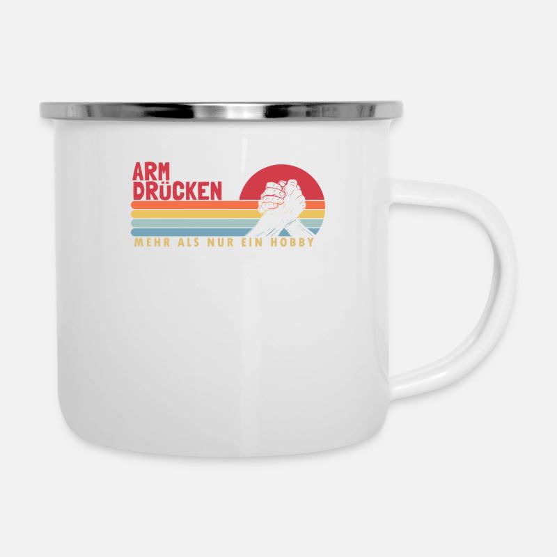 Arm wrestling more than a hobby exercise trainer - Camper Mug - white