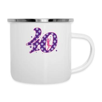 40th Birthday in Seventies Style - Camper Mug - white - Right