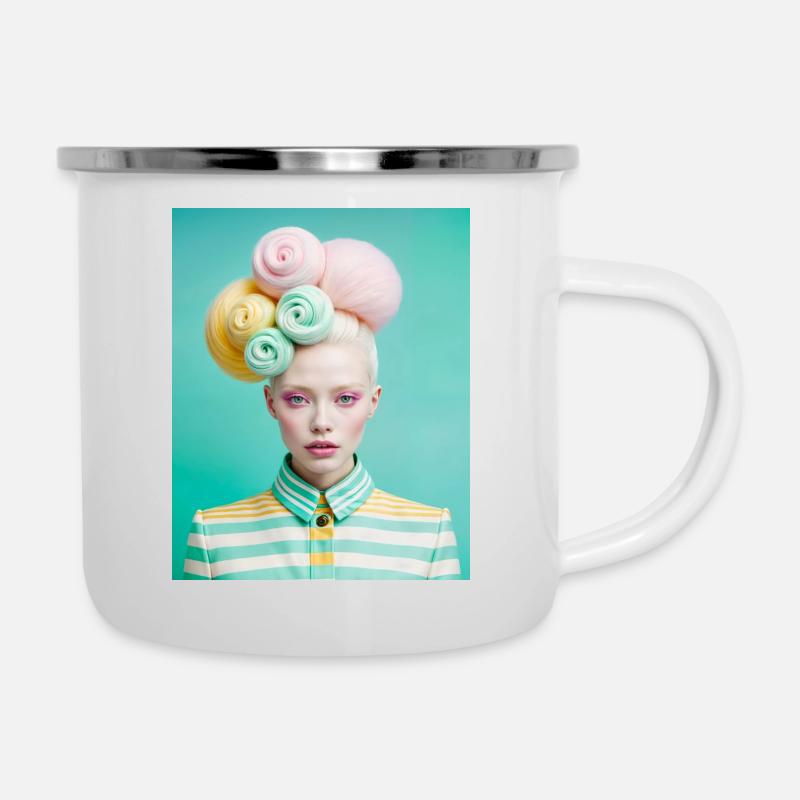 Candyfloss, Digital Art - Camper Mug - white