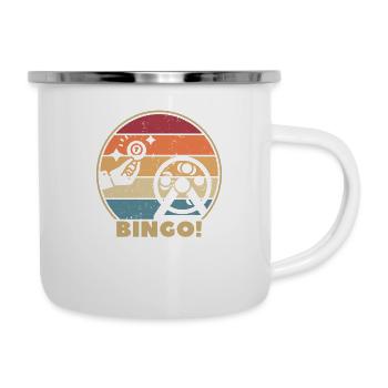 Retro Caller Daubers Amateur de bingo professionnel - Tasse émaillée - blanc - Droite