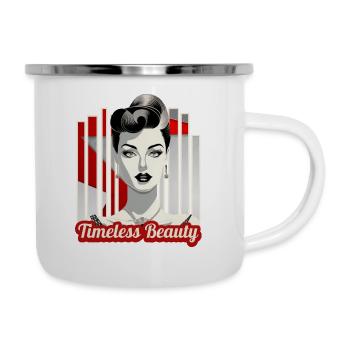 Timless Beauty - Emaille-Tasse - Weiß - Rechts