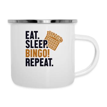 Eat Sleep Bingo Repeat Caller Daubers - Camper Mug - white - Right