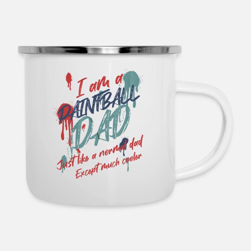 I am a Paintball dad, regular but much cooler - Camper Mug - white
