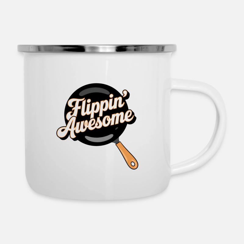 Flippin Genial - Emaille-Tasse - Weiß
