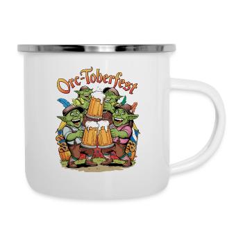 Orc-toberfest - Tasse émaillée - blanc - Droite