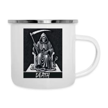 Carte de tarot mort squelette Magie - Tasse émaillée - blanc - Droite