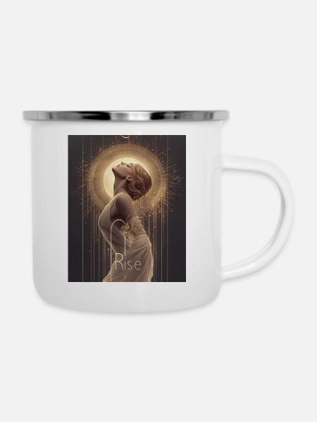 Rise - Emaille-Tasse - Weiß