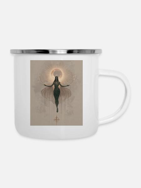 Devine Feminine - Emaille-Tasse - Weiß