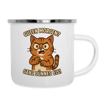 Good morning Very thin cat - Camper Mug - white - Right